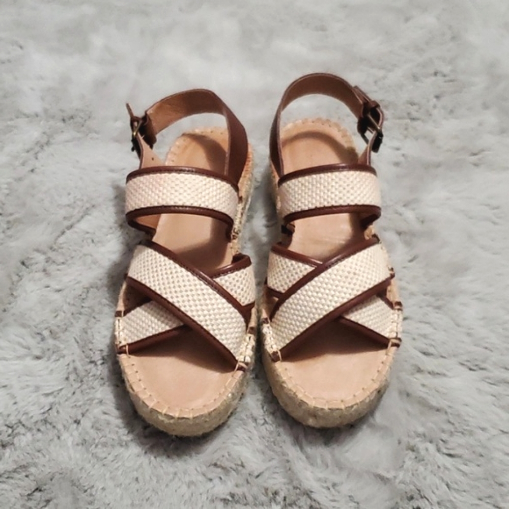 Madewell narrow strappy espadrilles platforms- 6.5